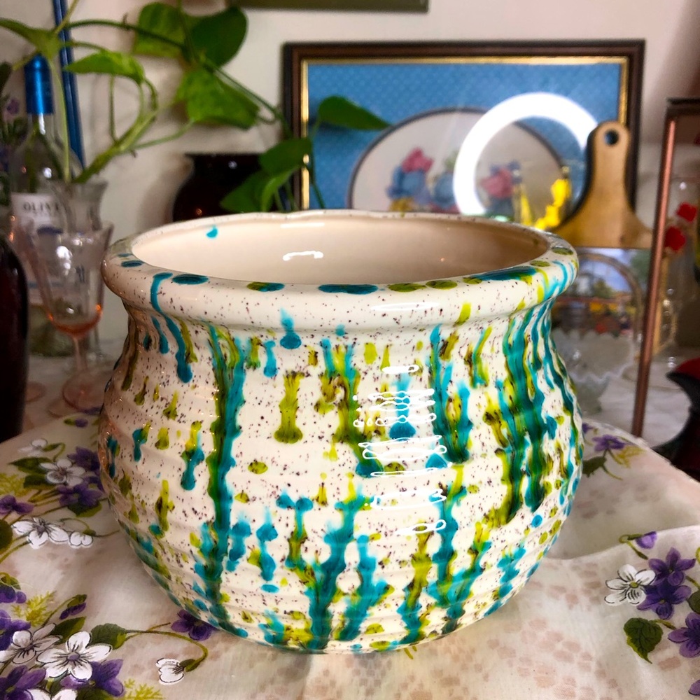 Fun colored pottery piece